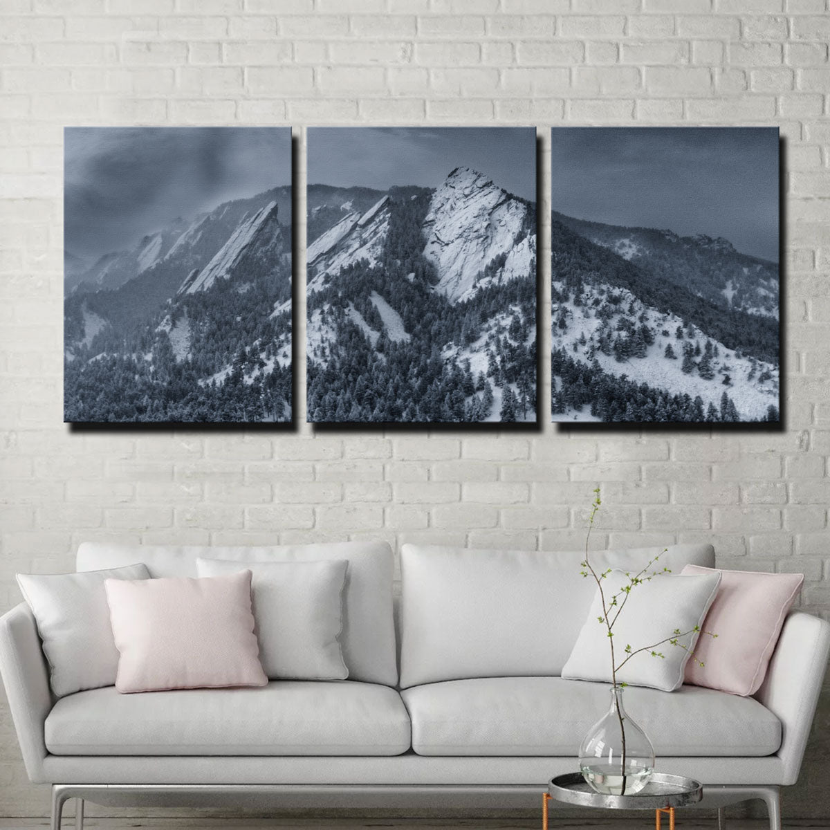 Snow On The Flatirons Wall Art