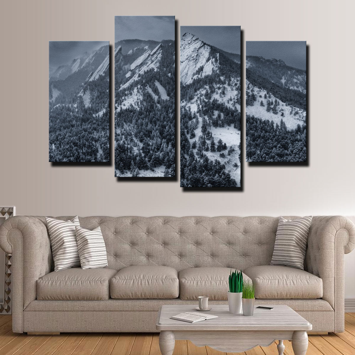 Snow On The Flatirons Wall Art