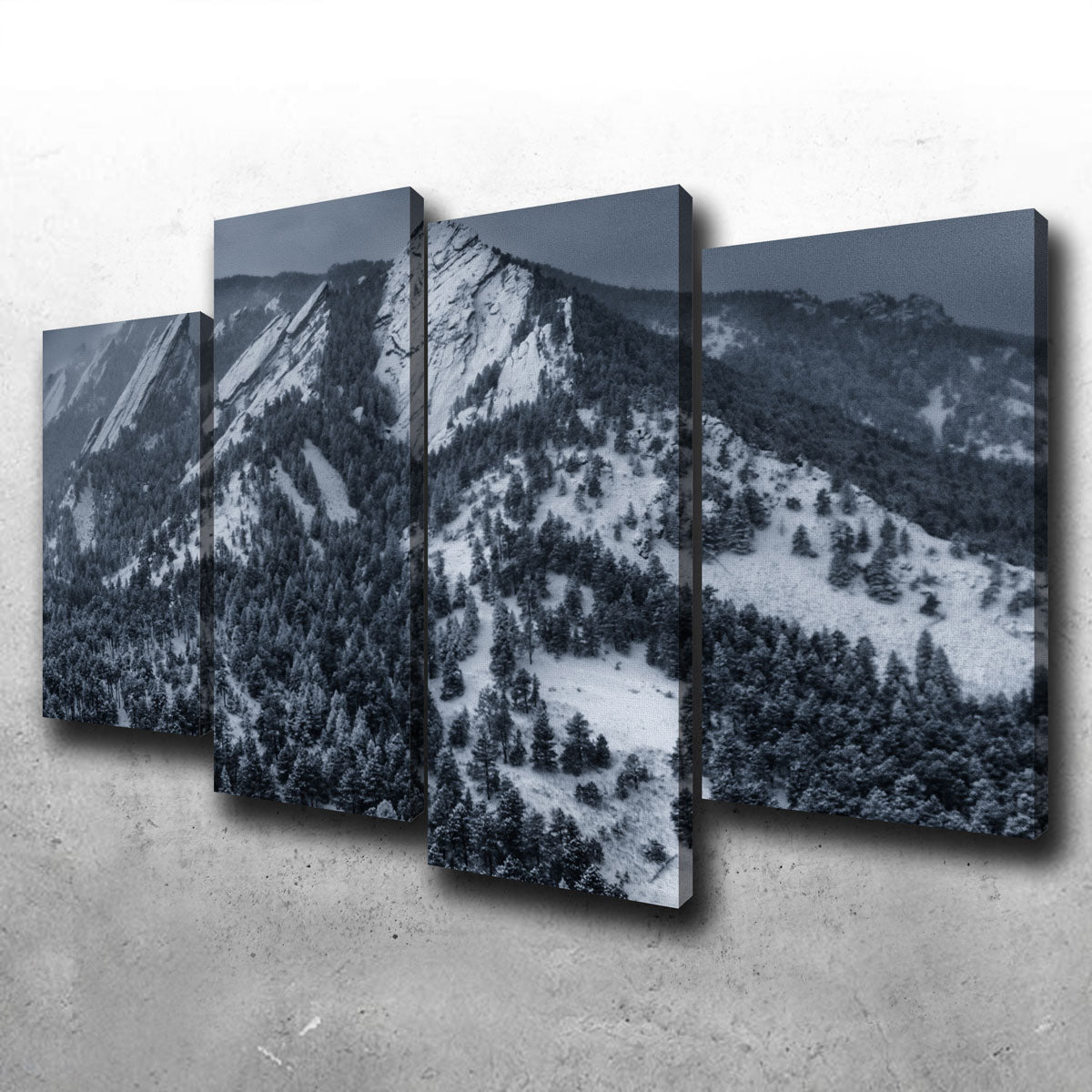 Snow On The Flatirons Wall Art
