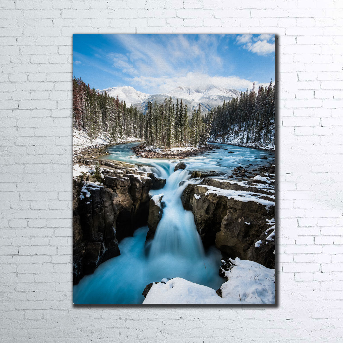 Snowy Sunwapta Falls