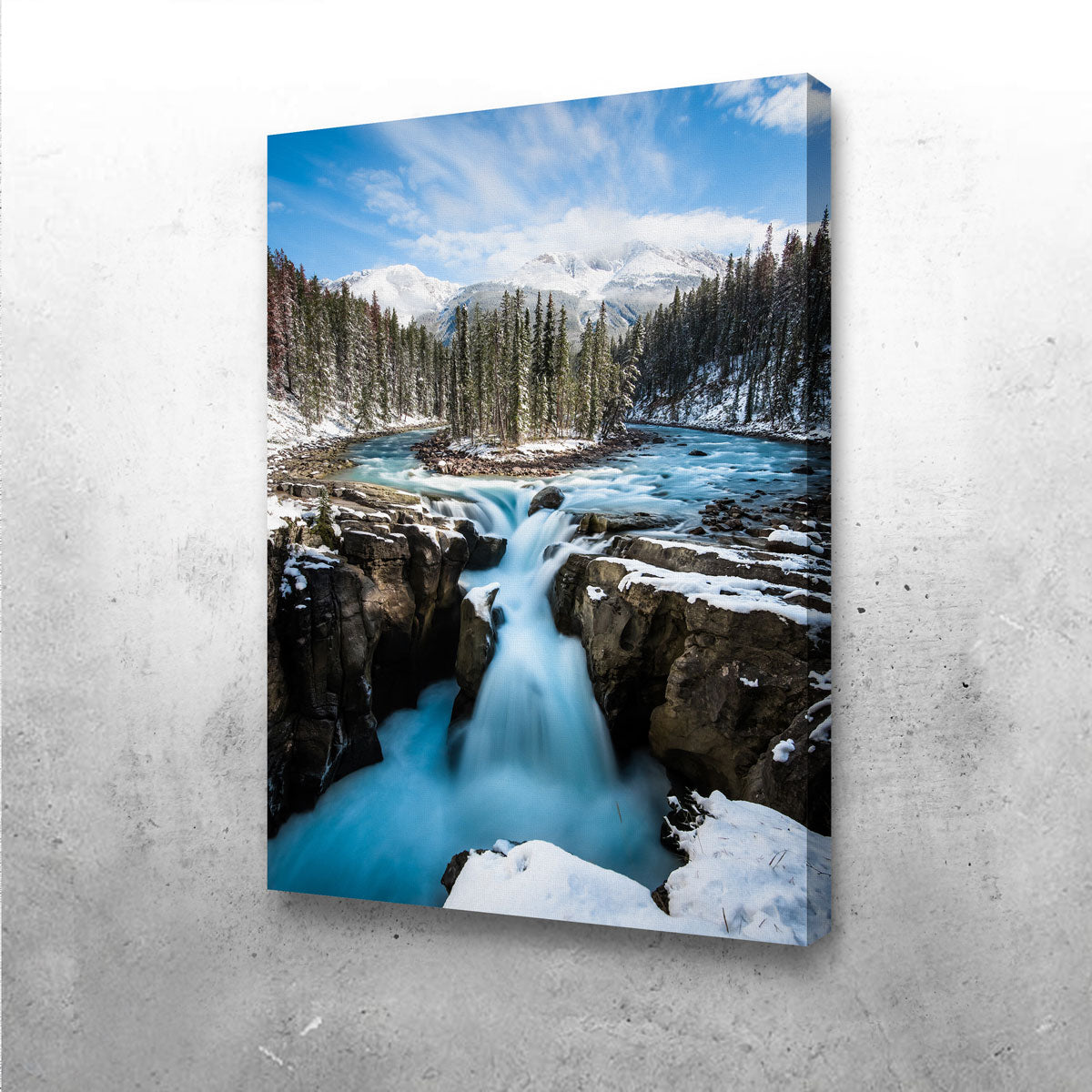 Snowy Sunwapta Falls