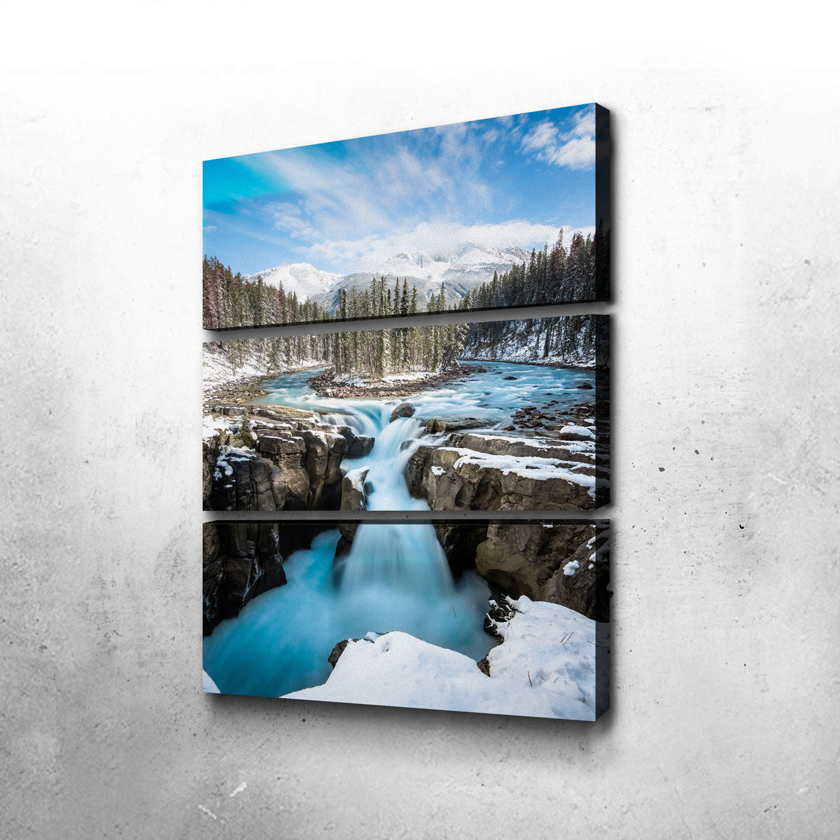 Snowy Sunwapta Falls