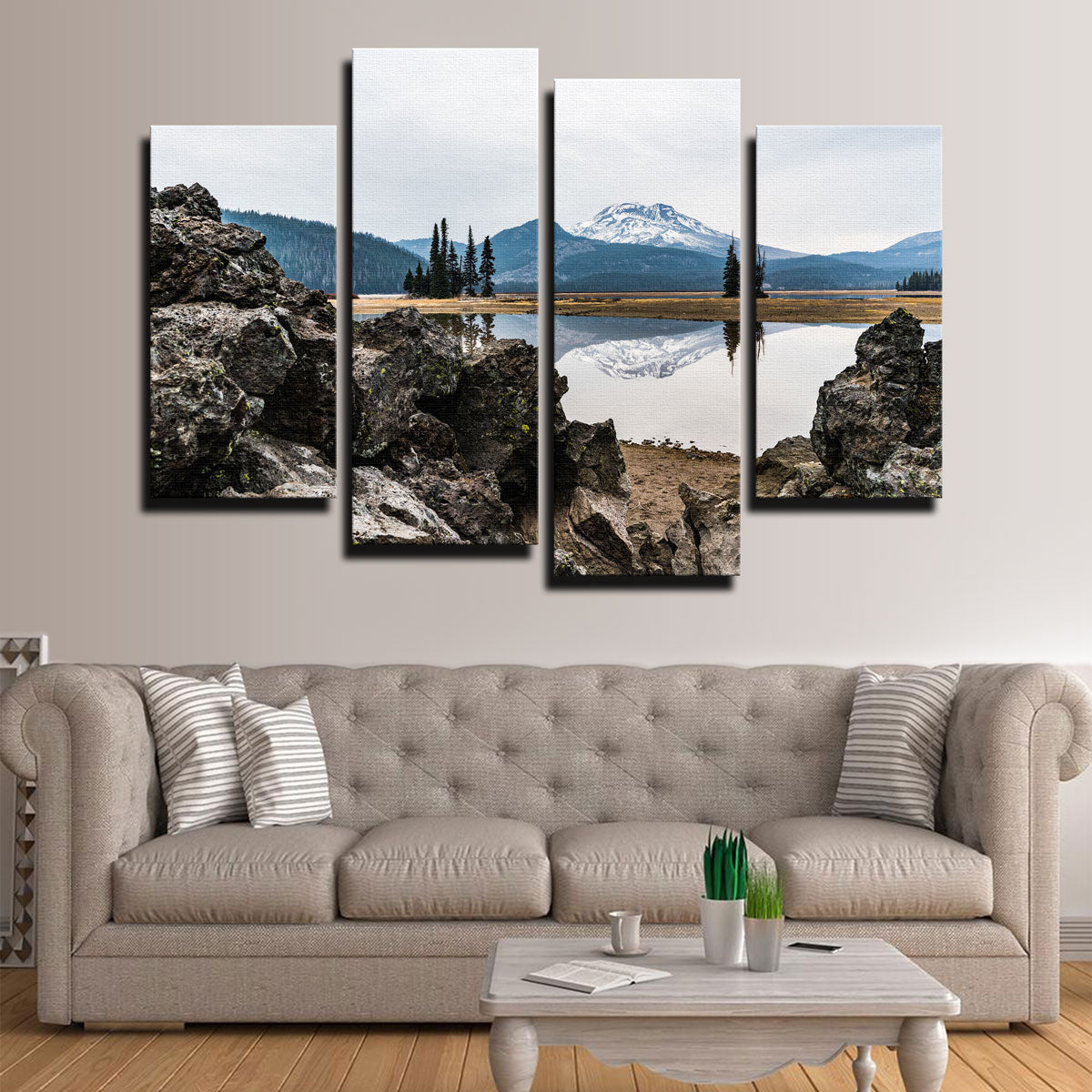 South Sister Mountain - Sparks Lake Wall Art