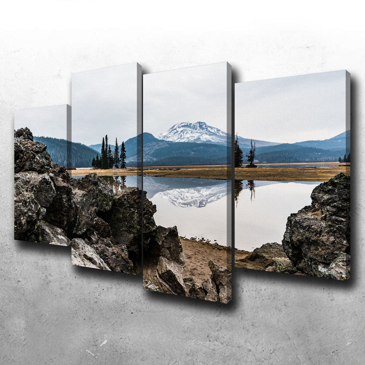 South Sister Mountain - Sparks Lake Wall Art
