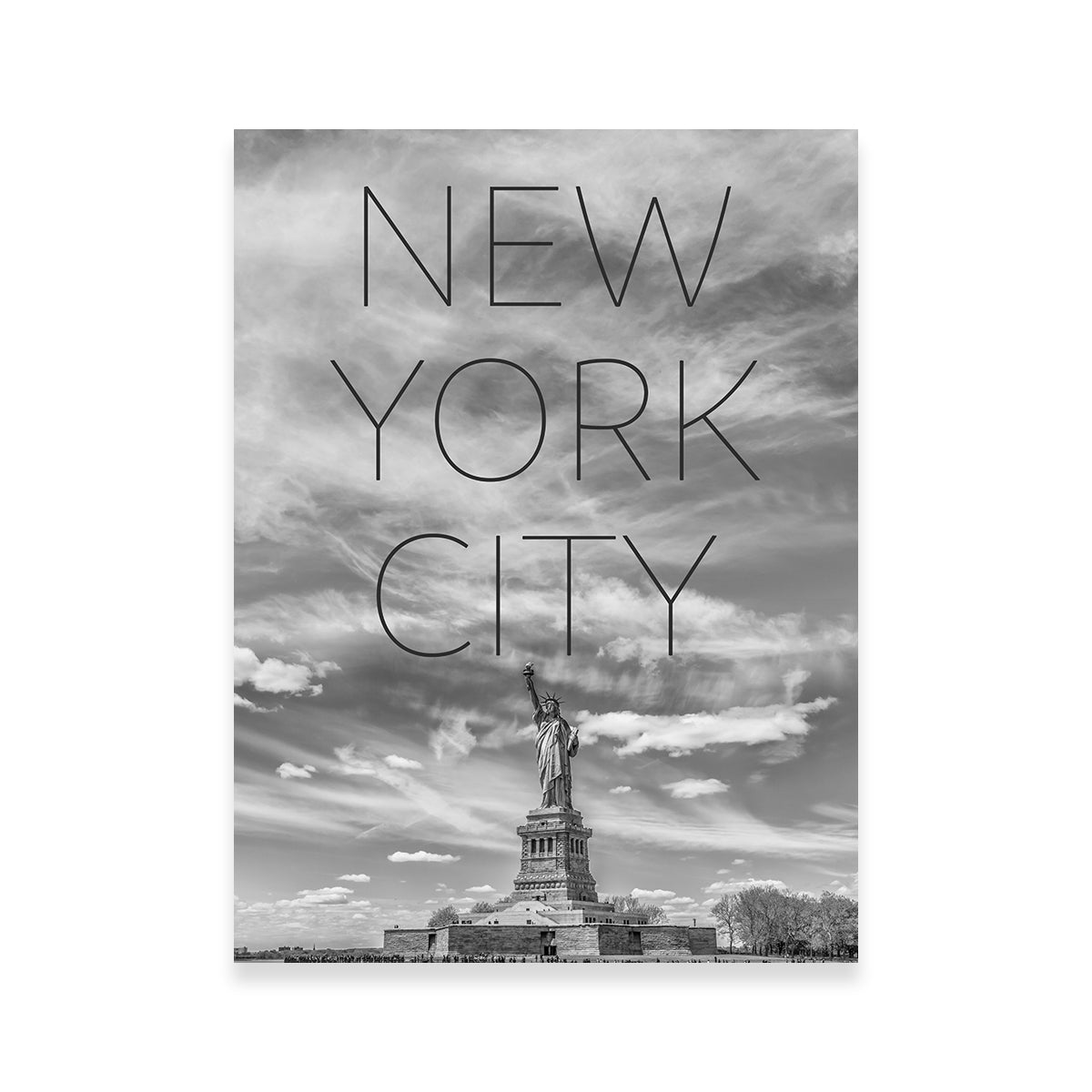 Statue of Liberty NYC Text Wall Art
