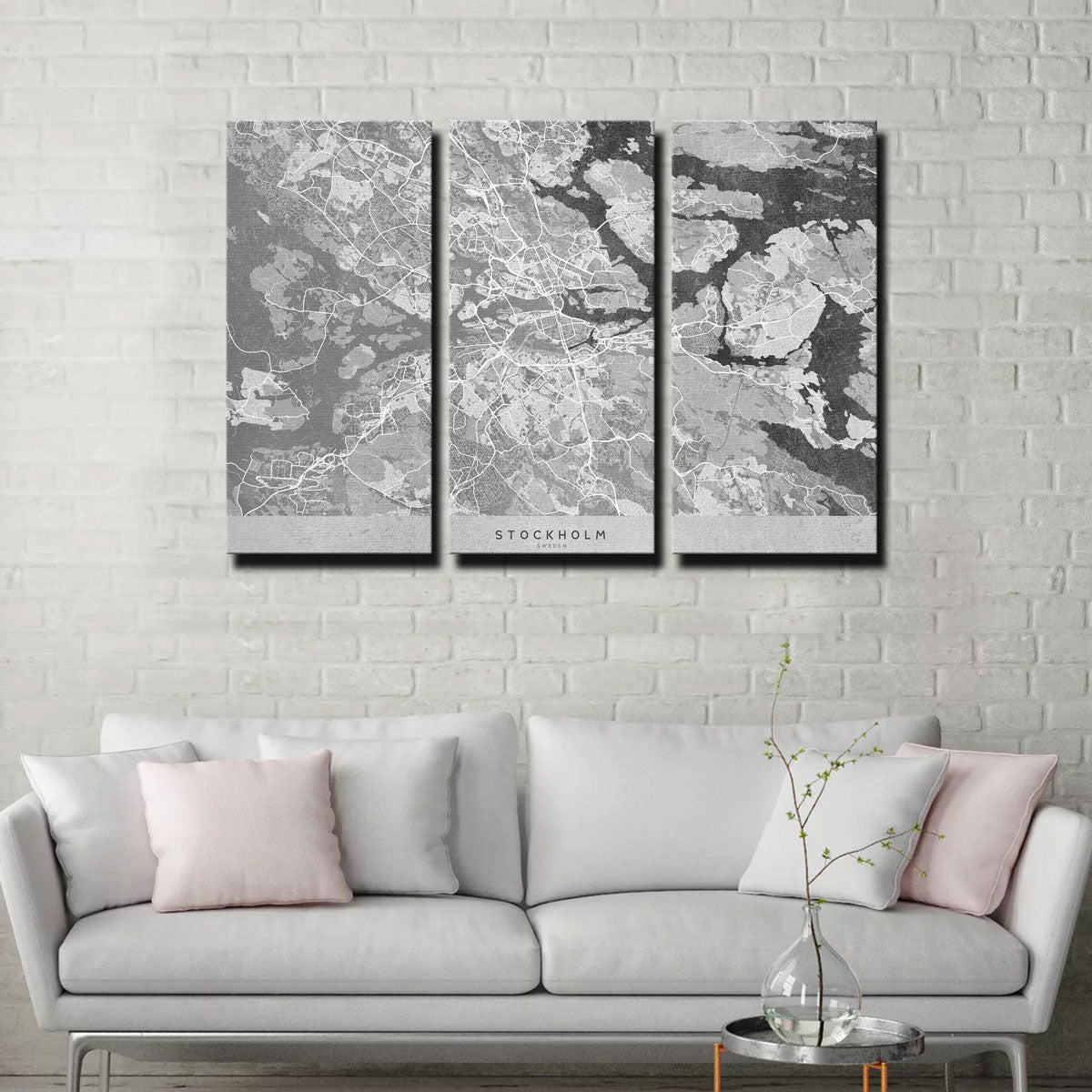 Stockholm Map 2 Wall Art