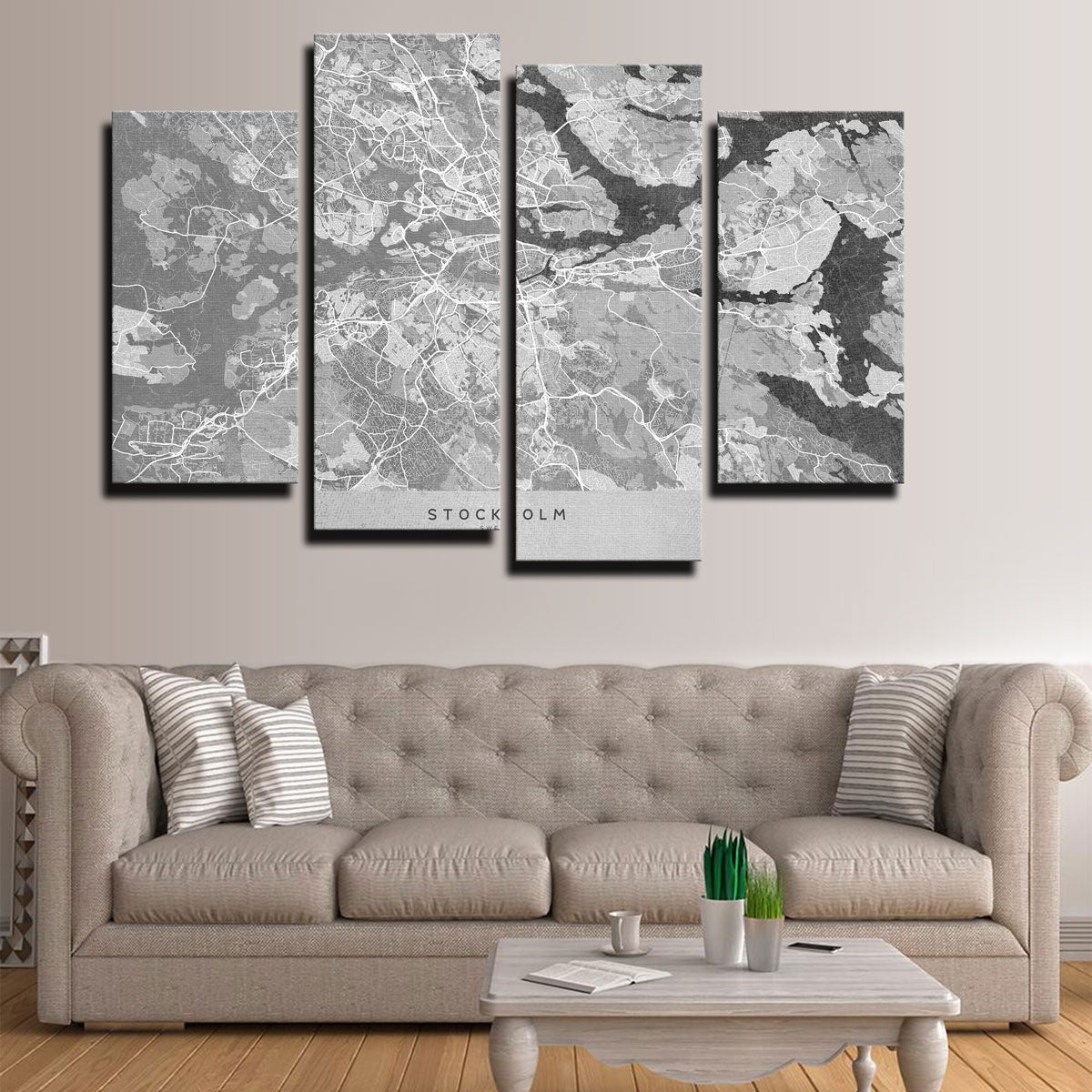 Stockholm Map 2 Wall Art