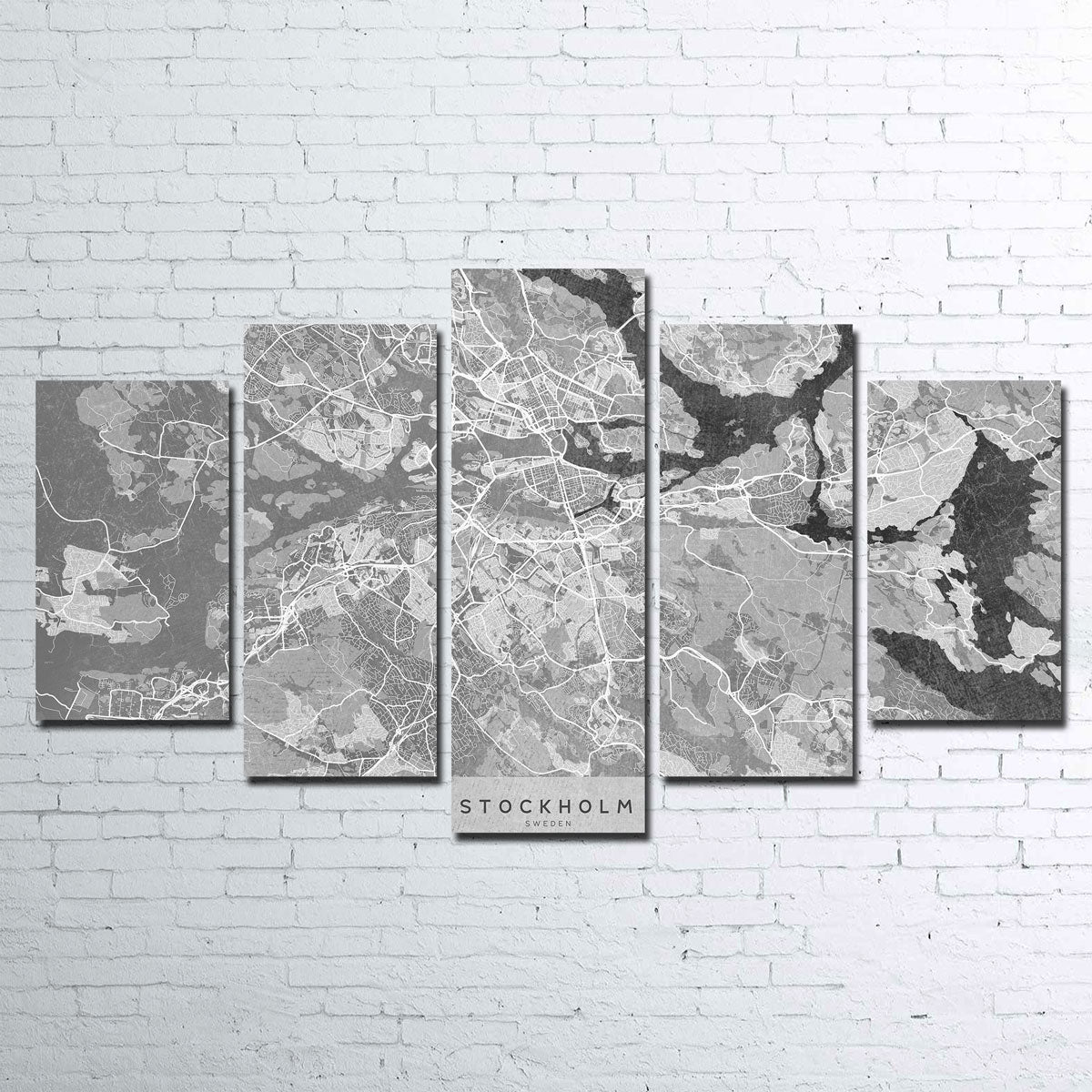 Stockholm Map 2 Wall Art