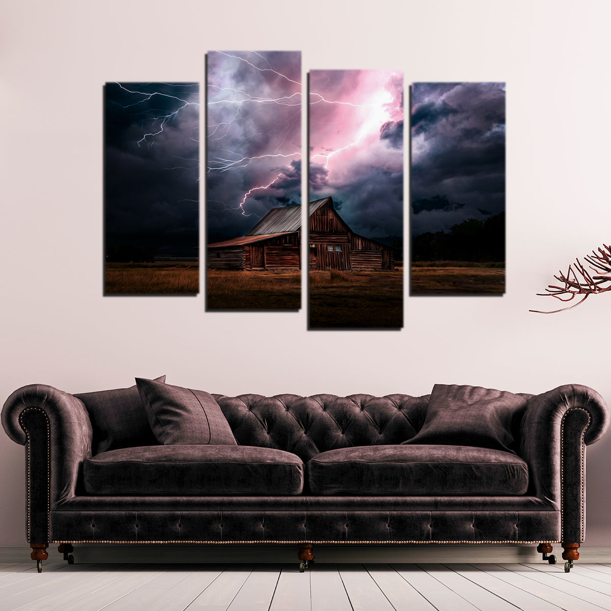 Storm Over the House Wall Art