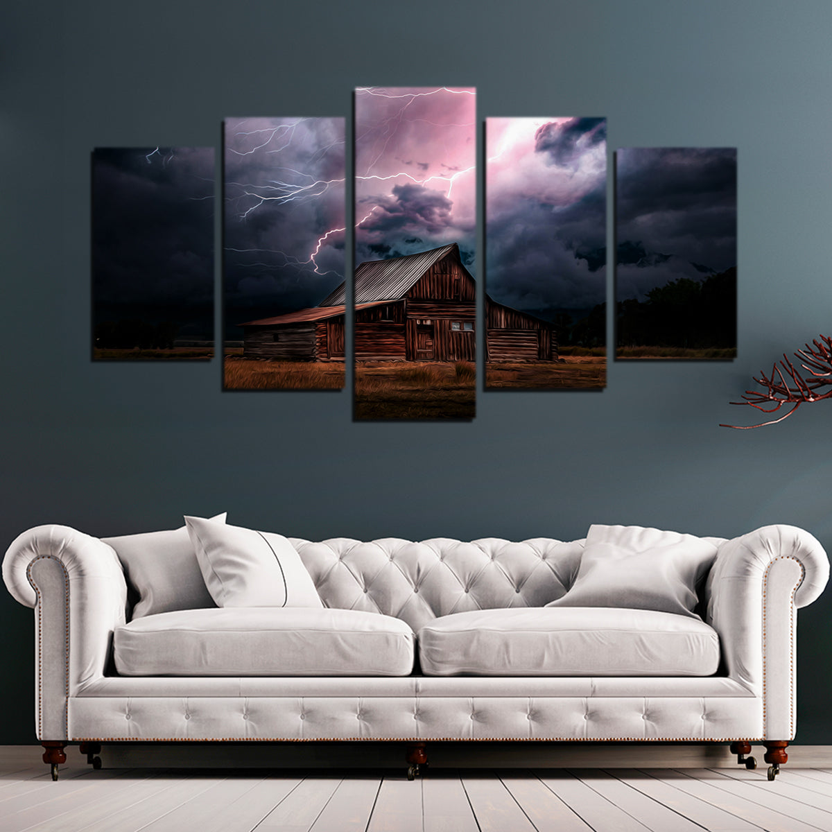 Storm Over the House Wall Art