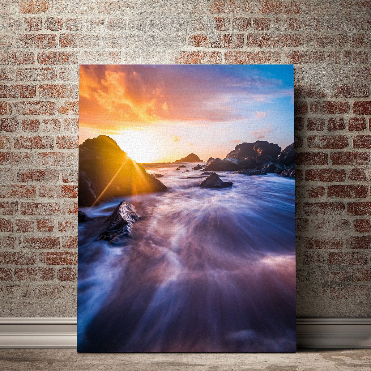 Sunrise Waves Wall Art