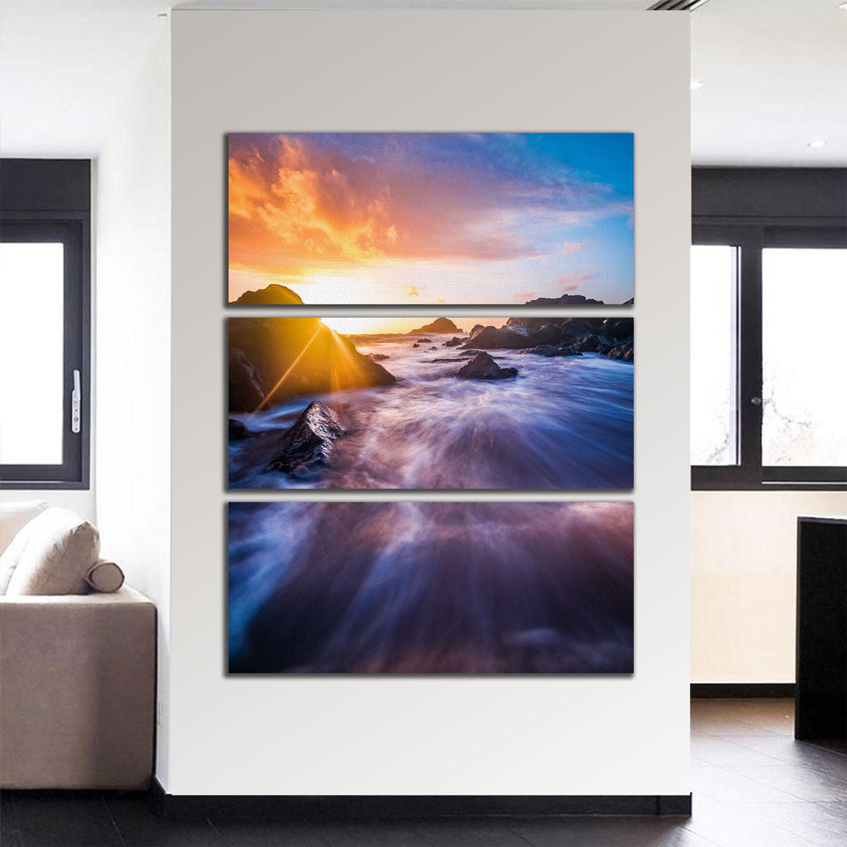 Sunrise Waves Wall Art