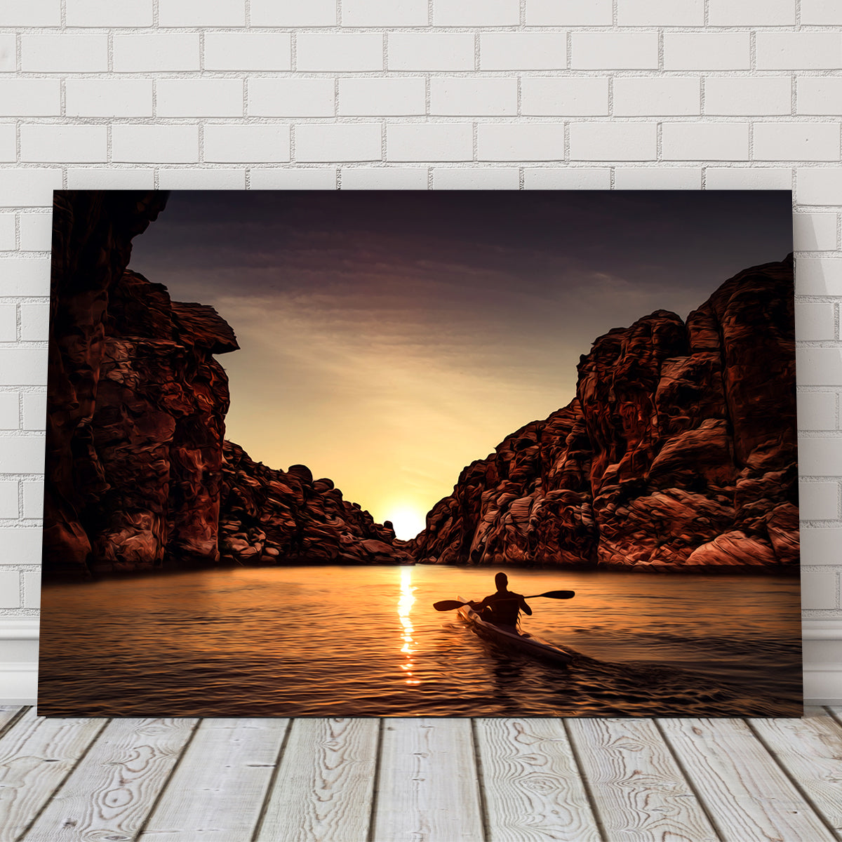 Sunset Kayak Wall Art
