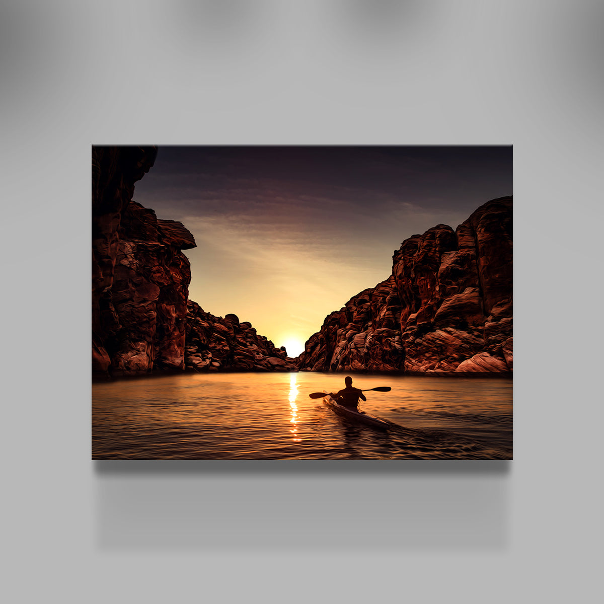Sunset Kayak Wall Art