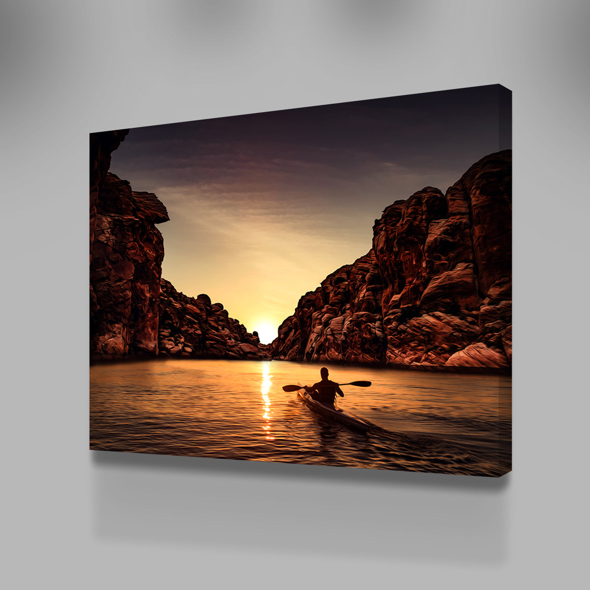 Sunset Kayak Wall Art