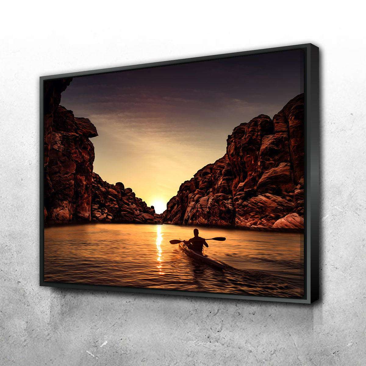 Sunset Kayak Wall Art