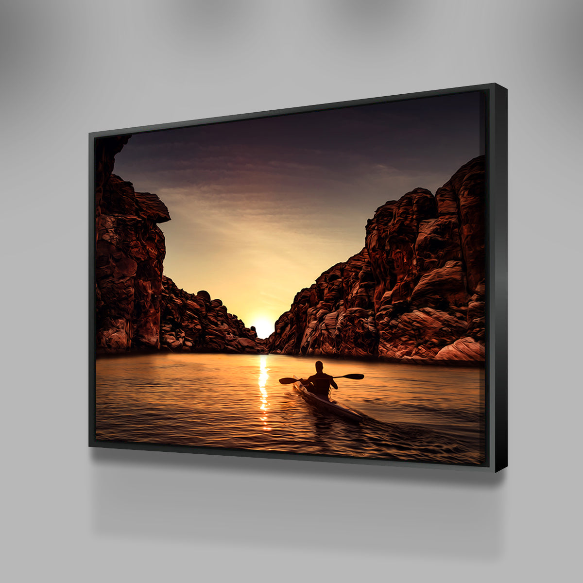 Sunset Kayak Wall Art