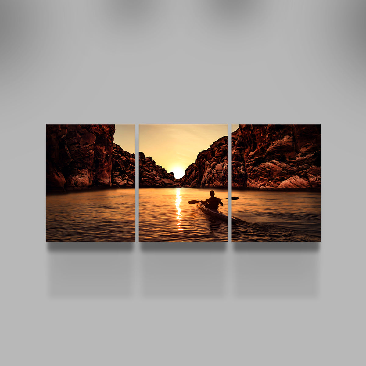 Sunset Kayak Wall Art