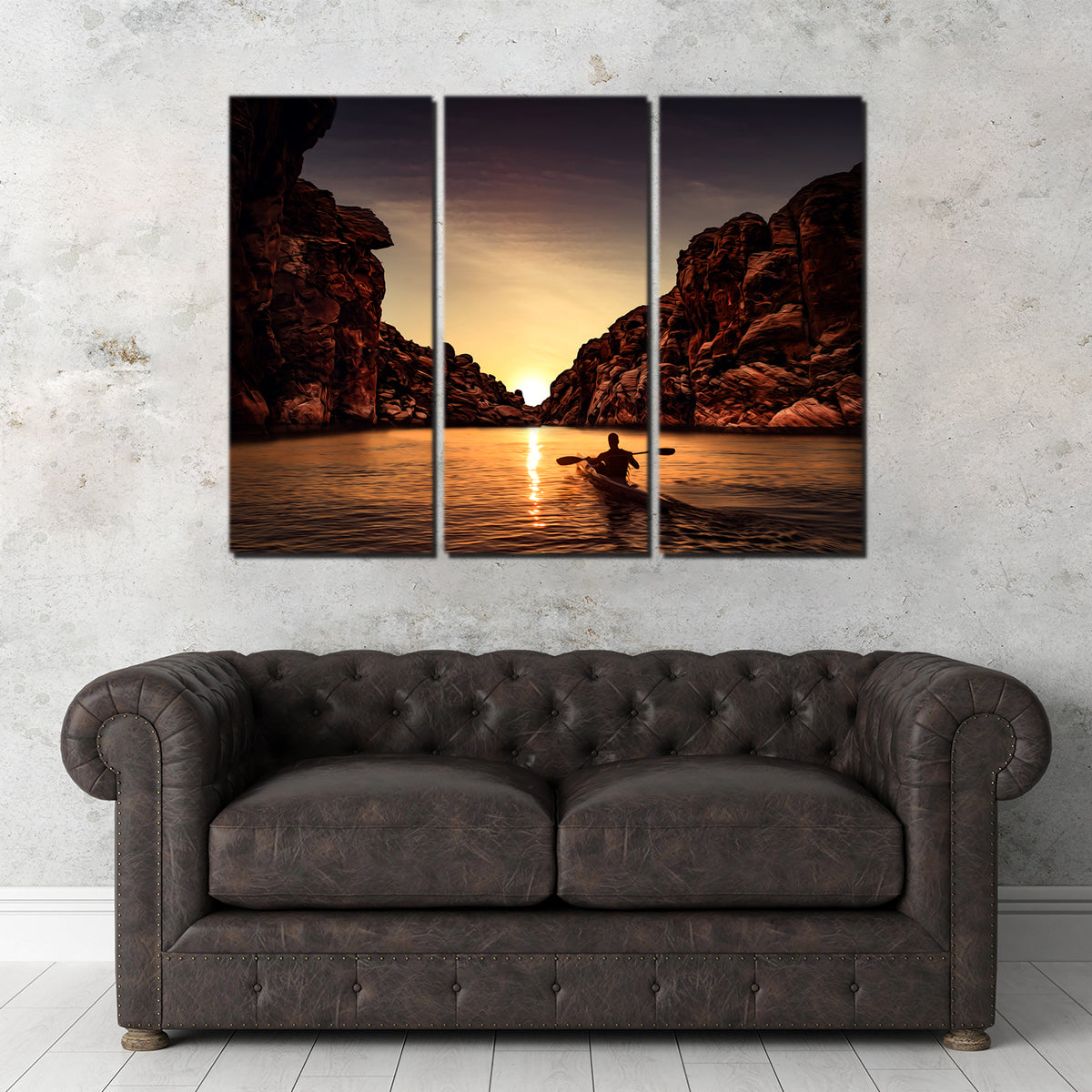 Sunset Kayak Wall Art