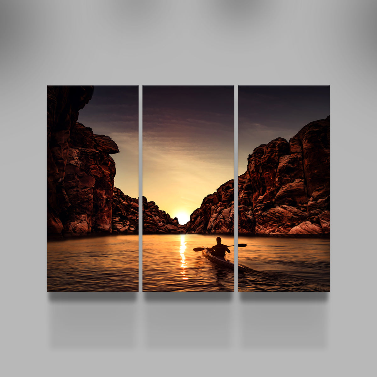 Sunset Kayak Wall Art