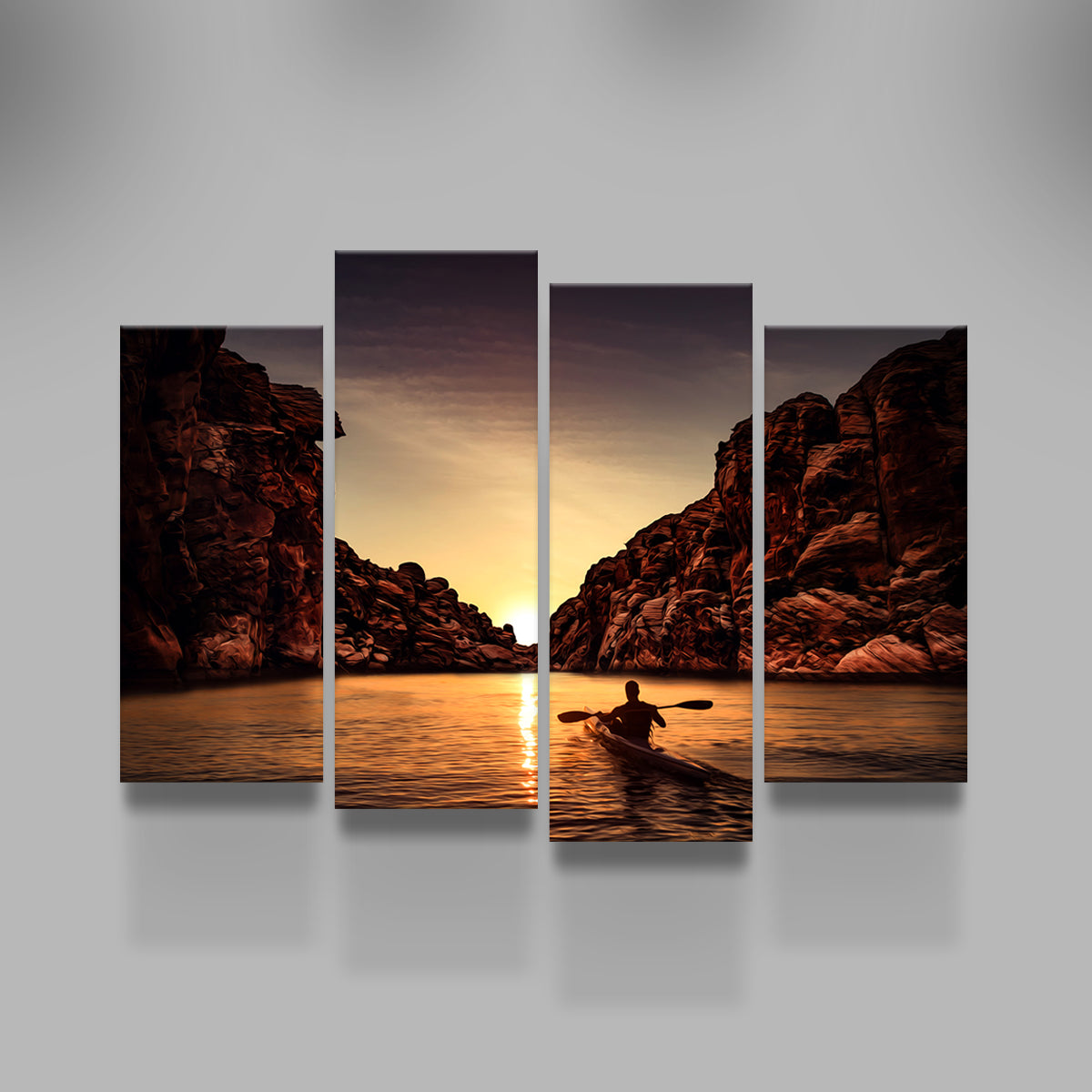 Sunset Kayak Wall Art