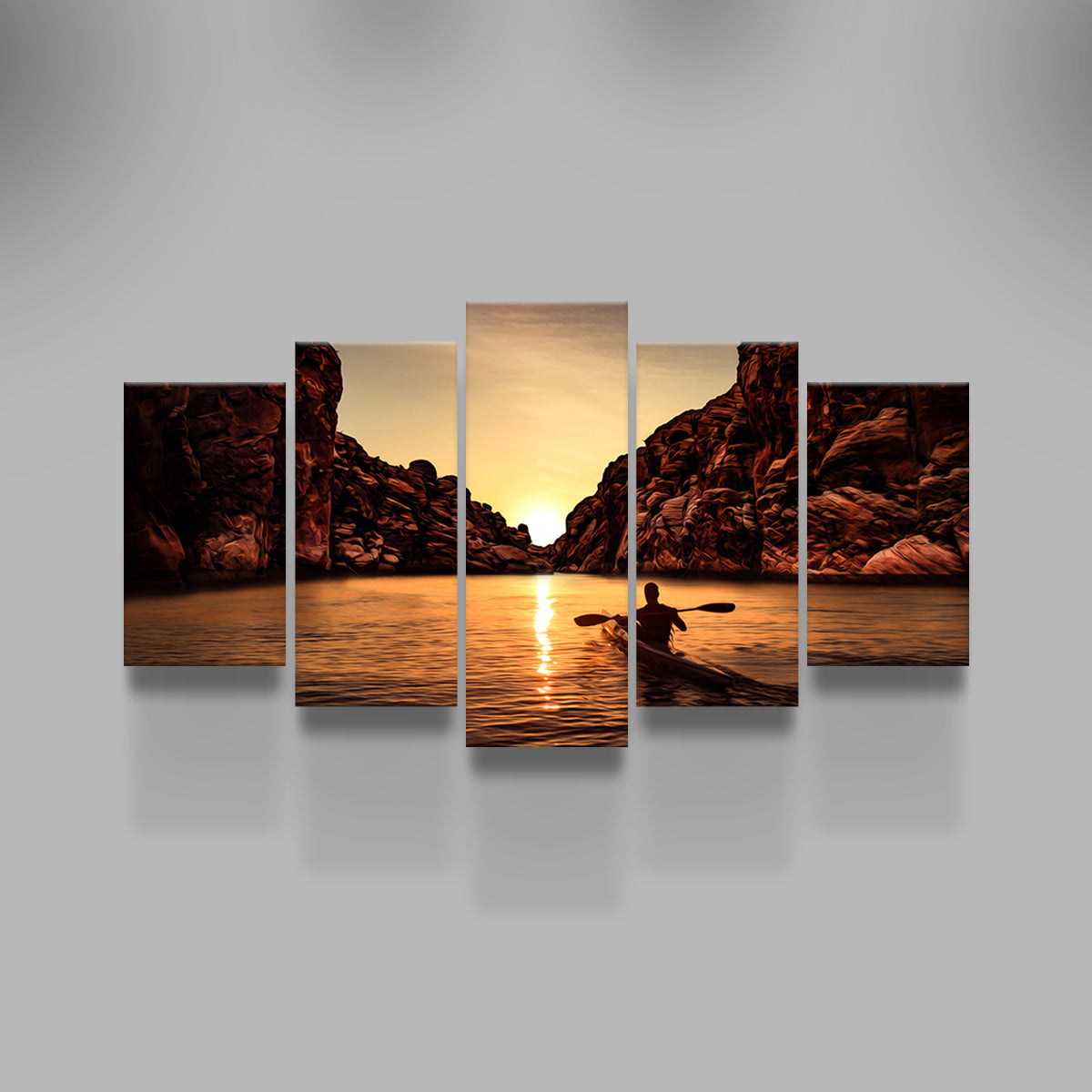 Sunset Kayak Wall Art
