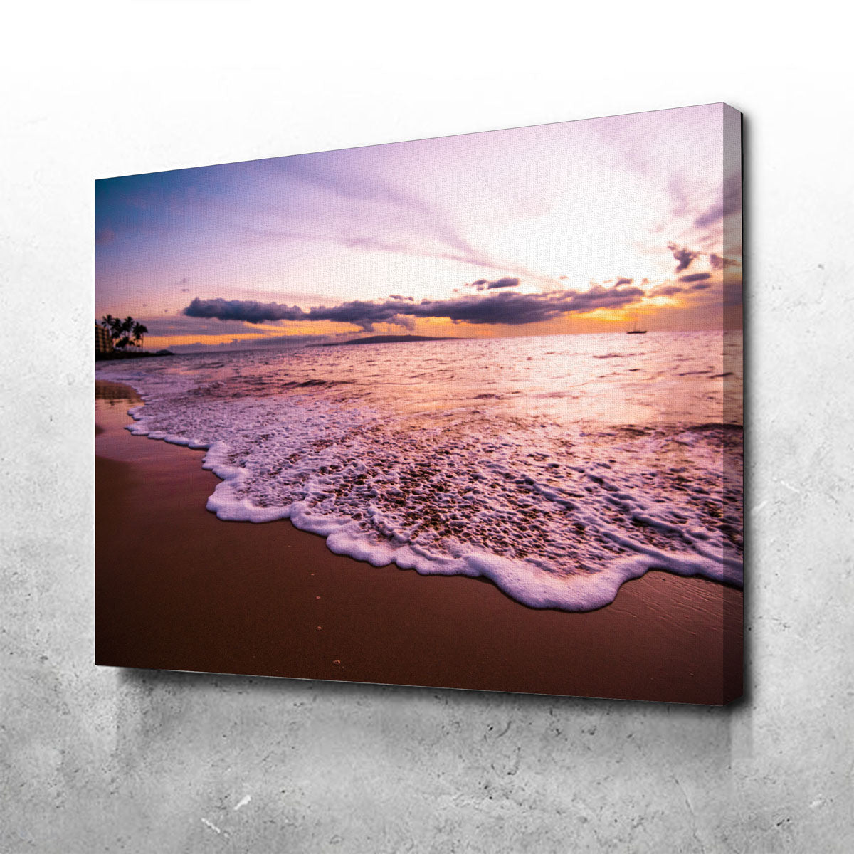 Sunset Waves Wall Art