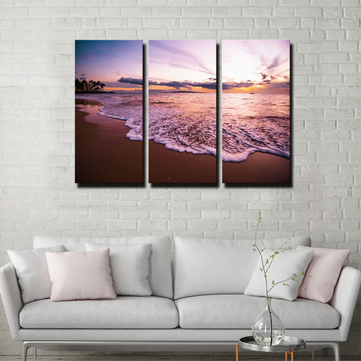 Sunset Waves Wall Art