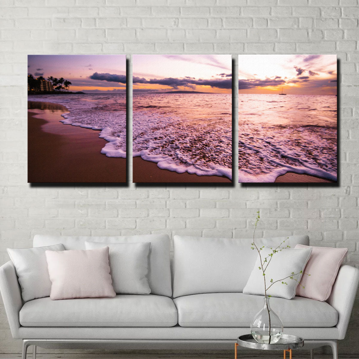 Sunset Waves Wall Art