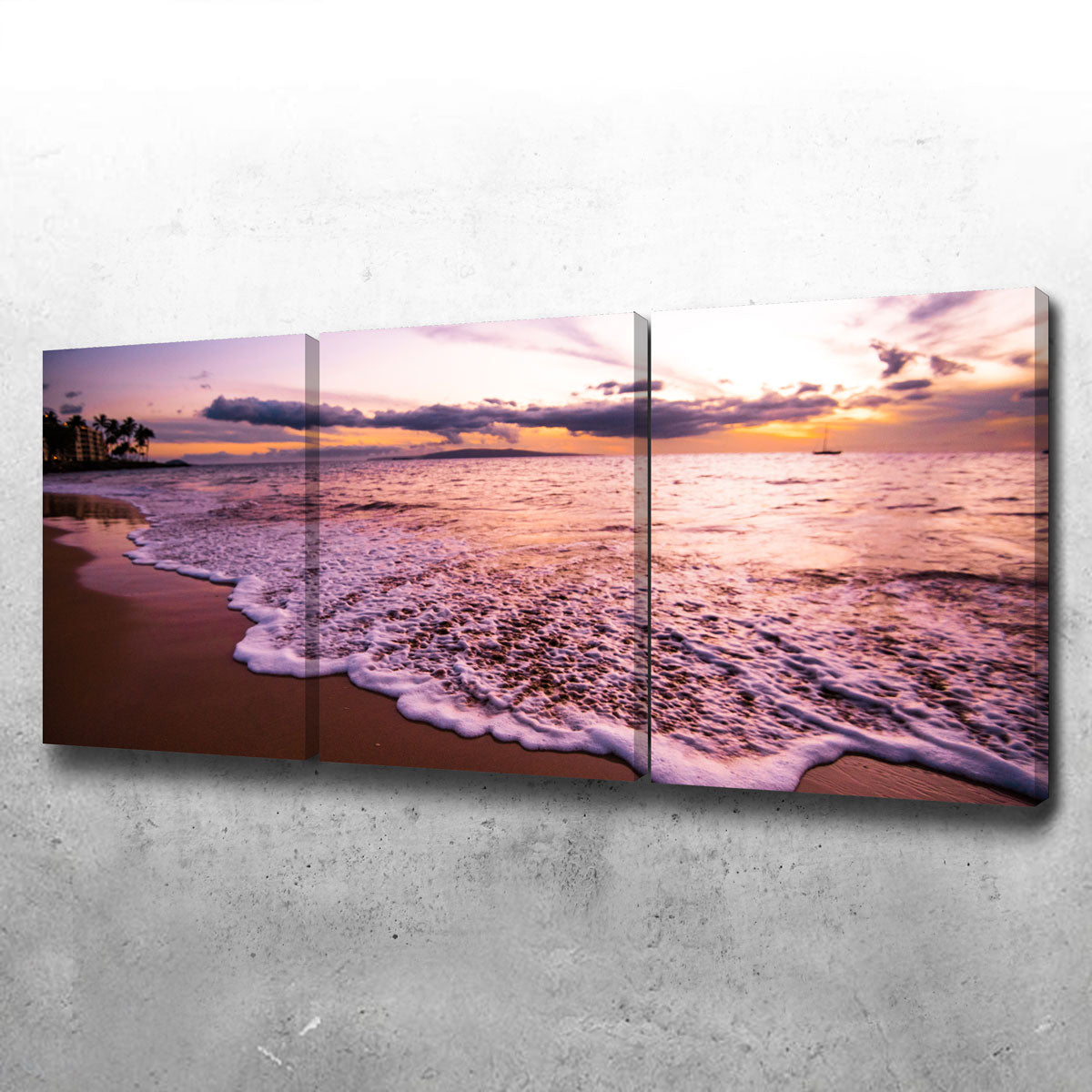 Sunset Waves Wall Art