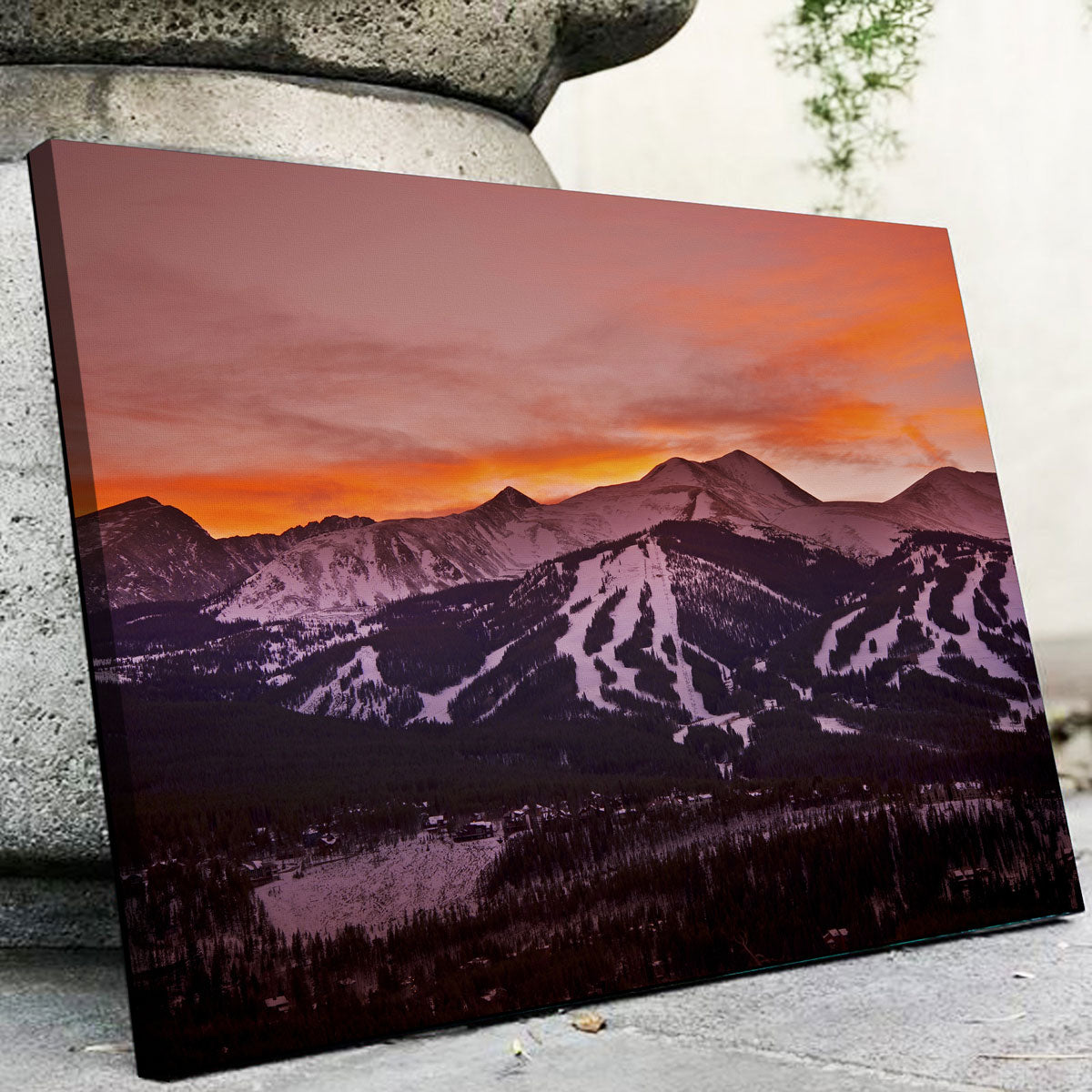 Sunset In Breckenridge Canvas Set