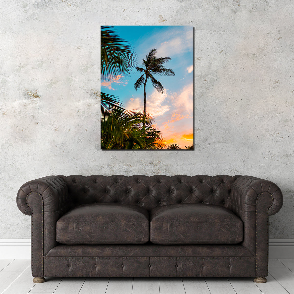 Sunset Palm Wall Art