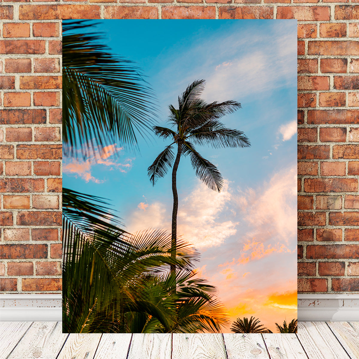 Sunset Palm Wall Art