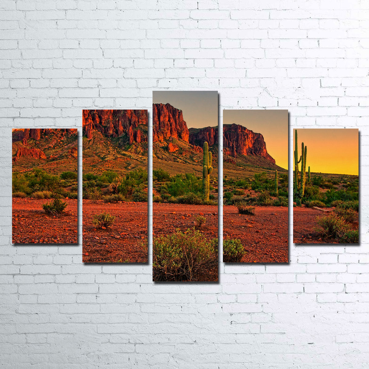 Superstition Mountains Sunset Wall Art