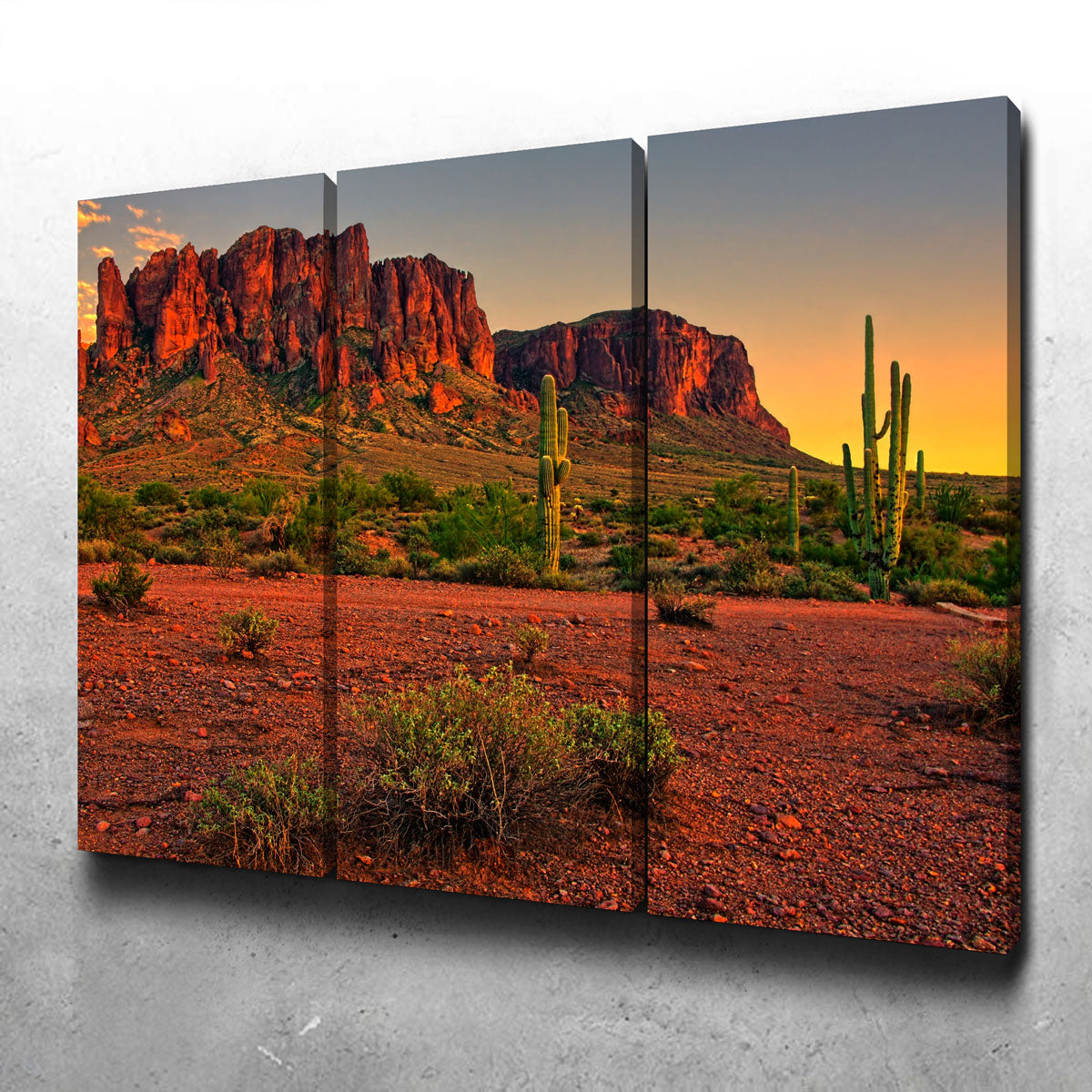 Superstition Mountains Sunset Wall Art