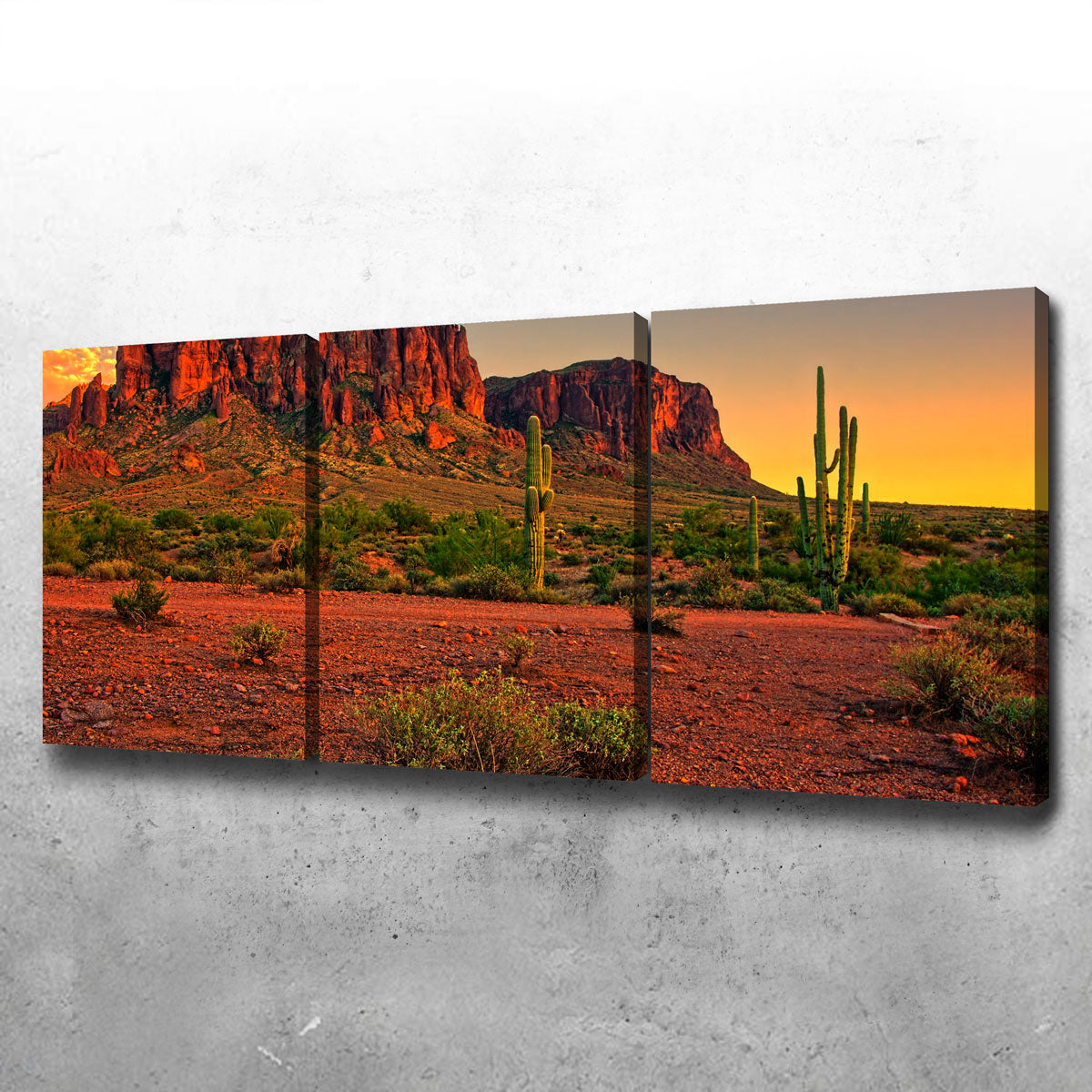 Superstition Mountains Sunset Wall Art