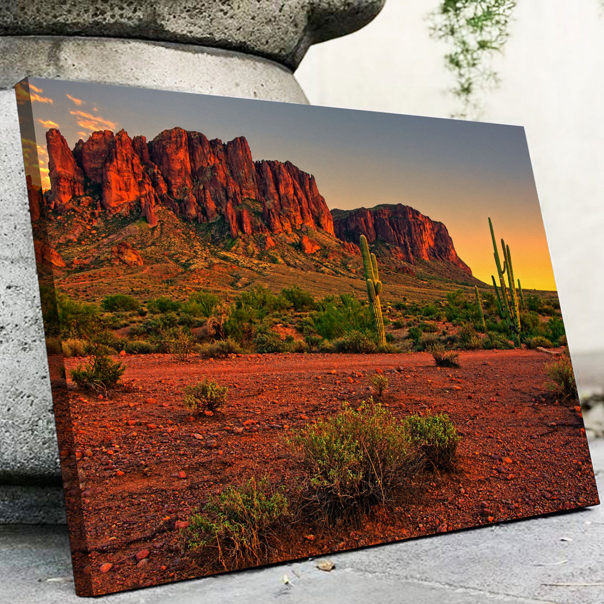 Superstition Mountains Sunset Wall Art