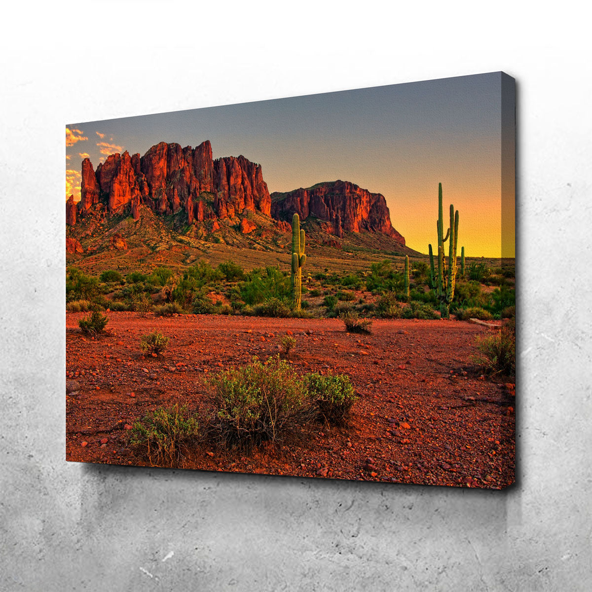 Superstition Mountains Sunset Wall Art