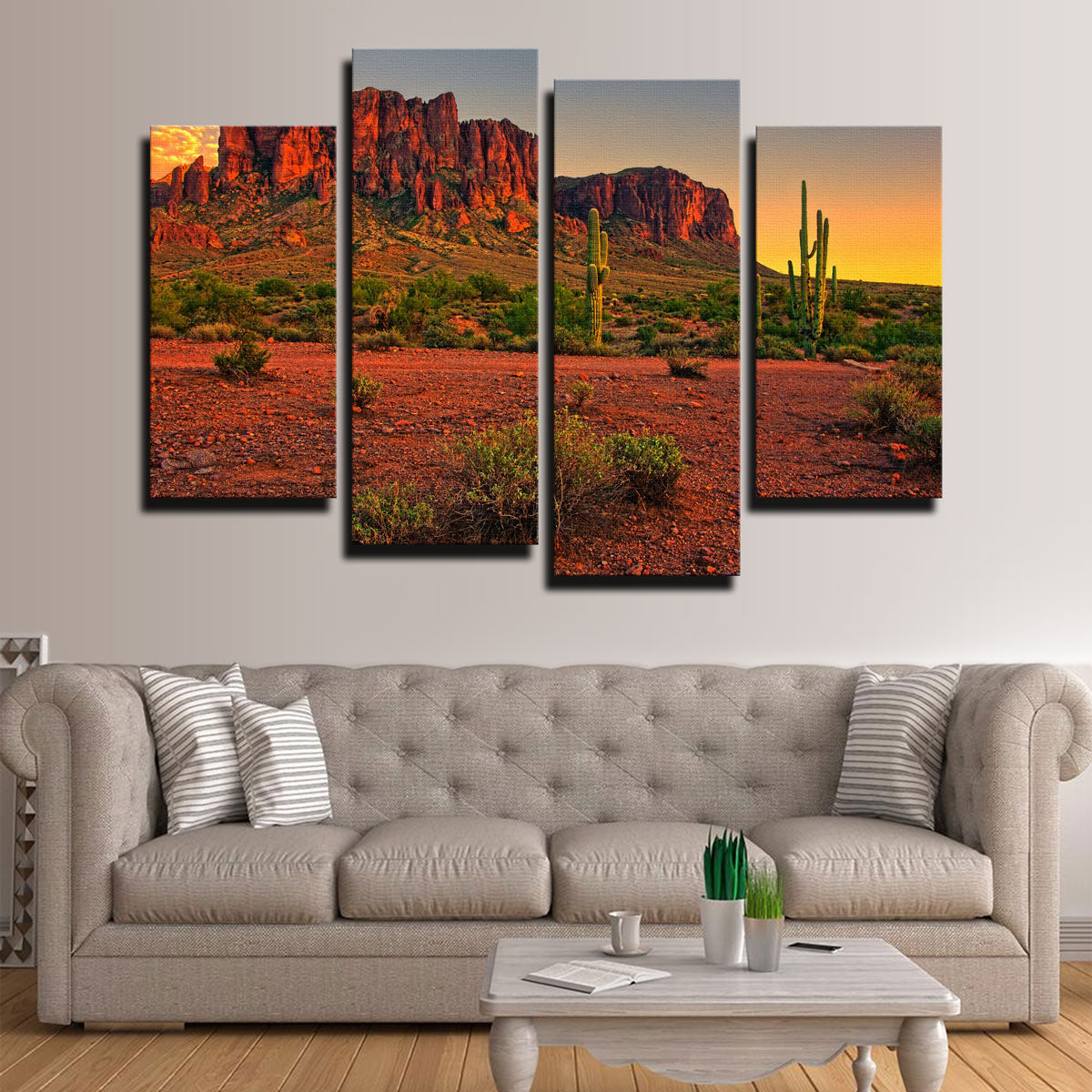 Superstition Mountains Sunset Wall Art