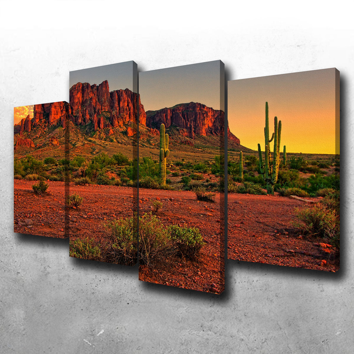 Superstition Mountains Sunset Wall Art