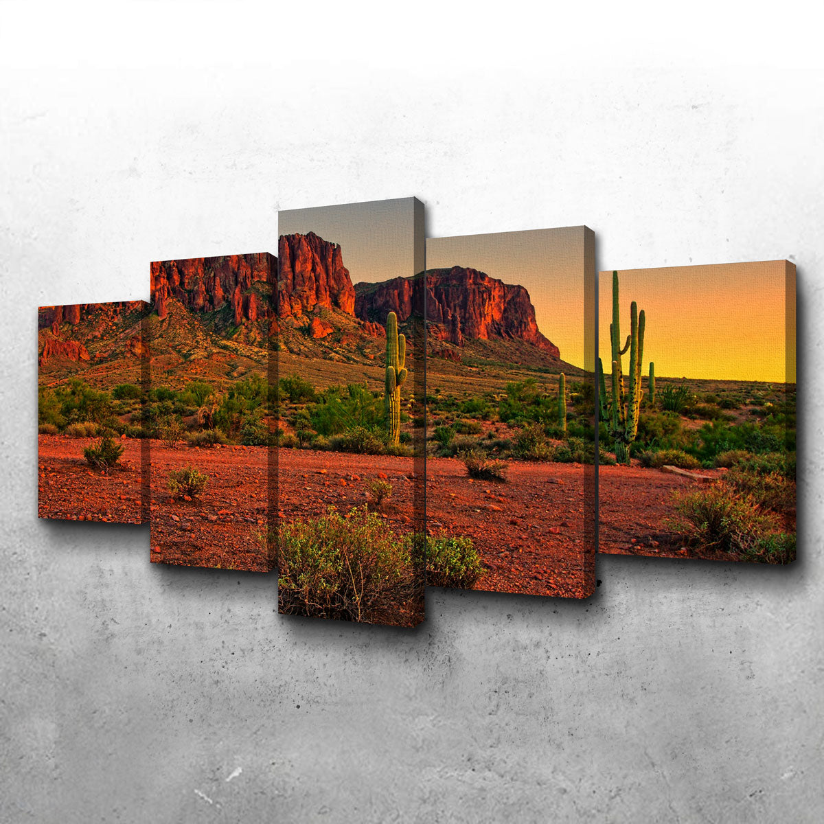 Superstition Mountains Sunset Wall Art
