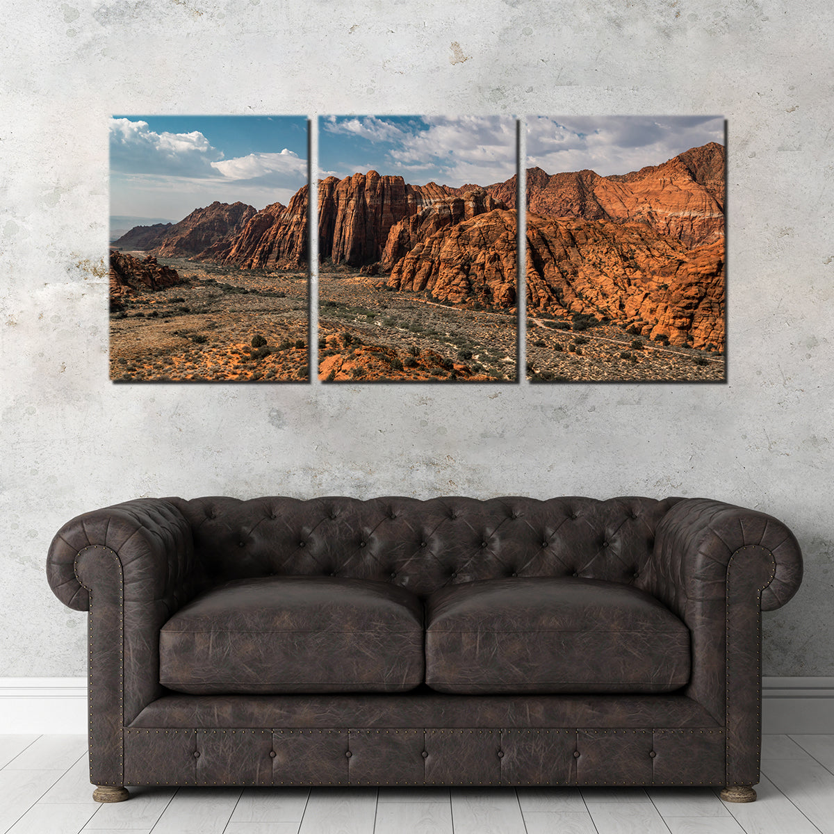 Tan & Blue Wall Art