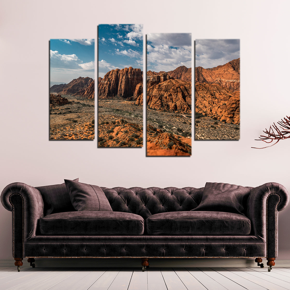 Tan & Blue Wall Art