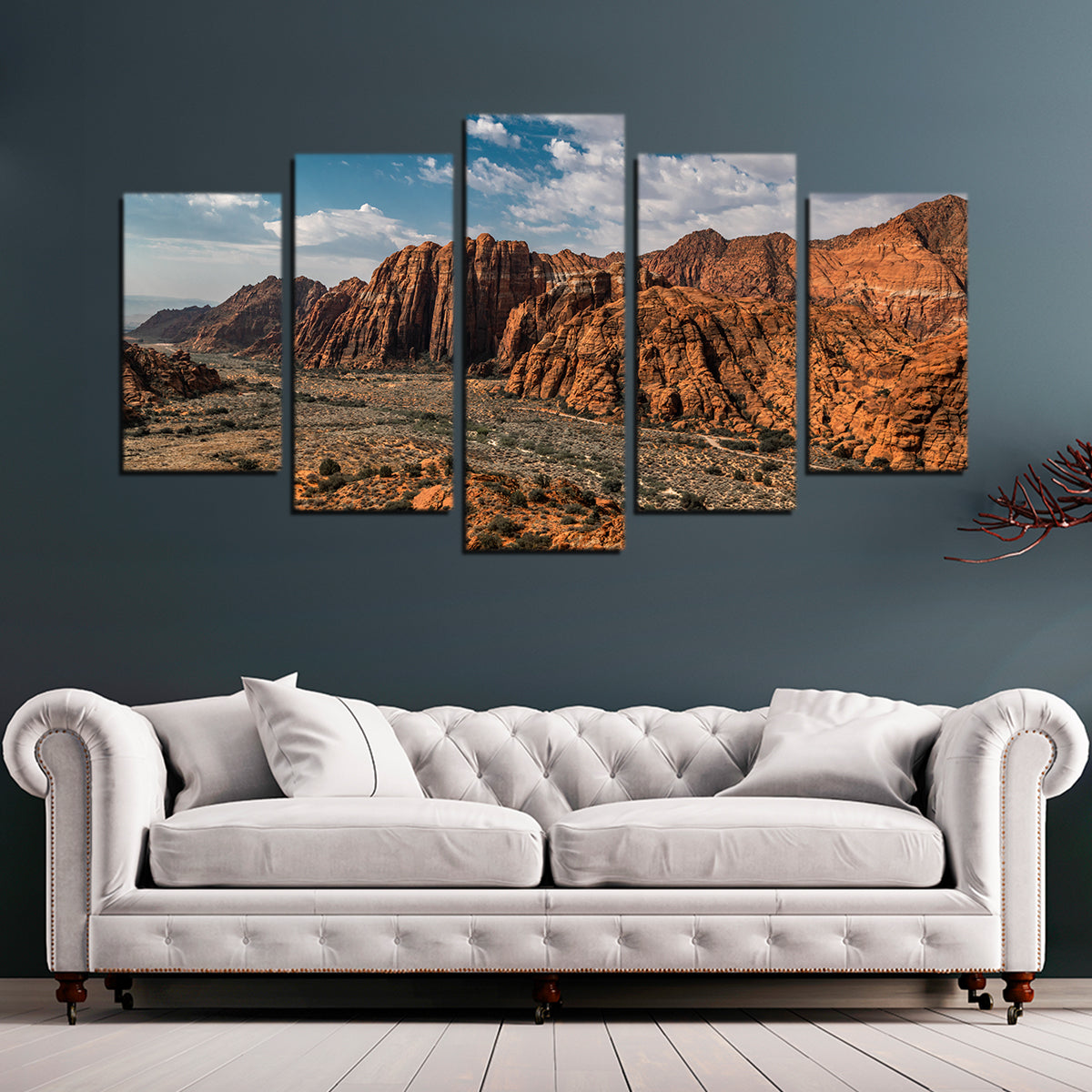 Tan & Blue Wall Art