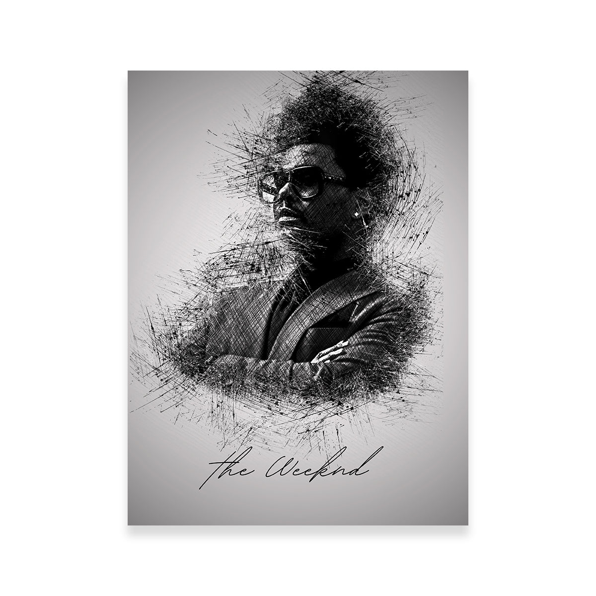 The Weeknd Sketch Wall Art