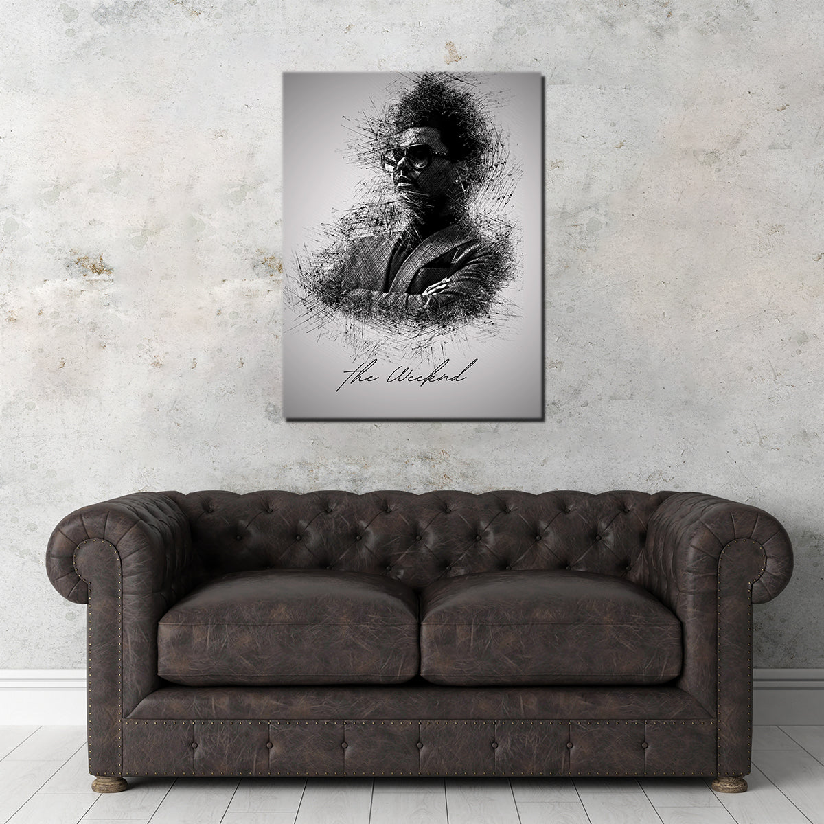 The Weeknd Sketch Wall Art