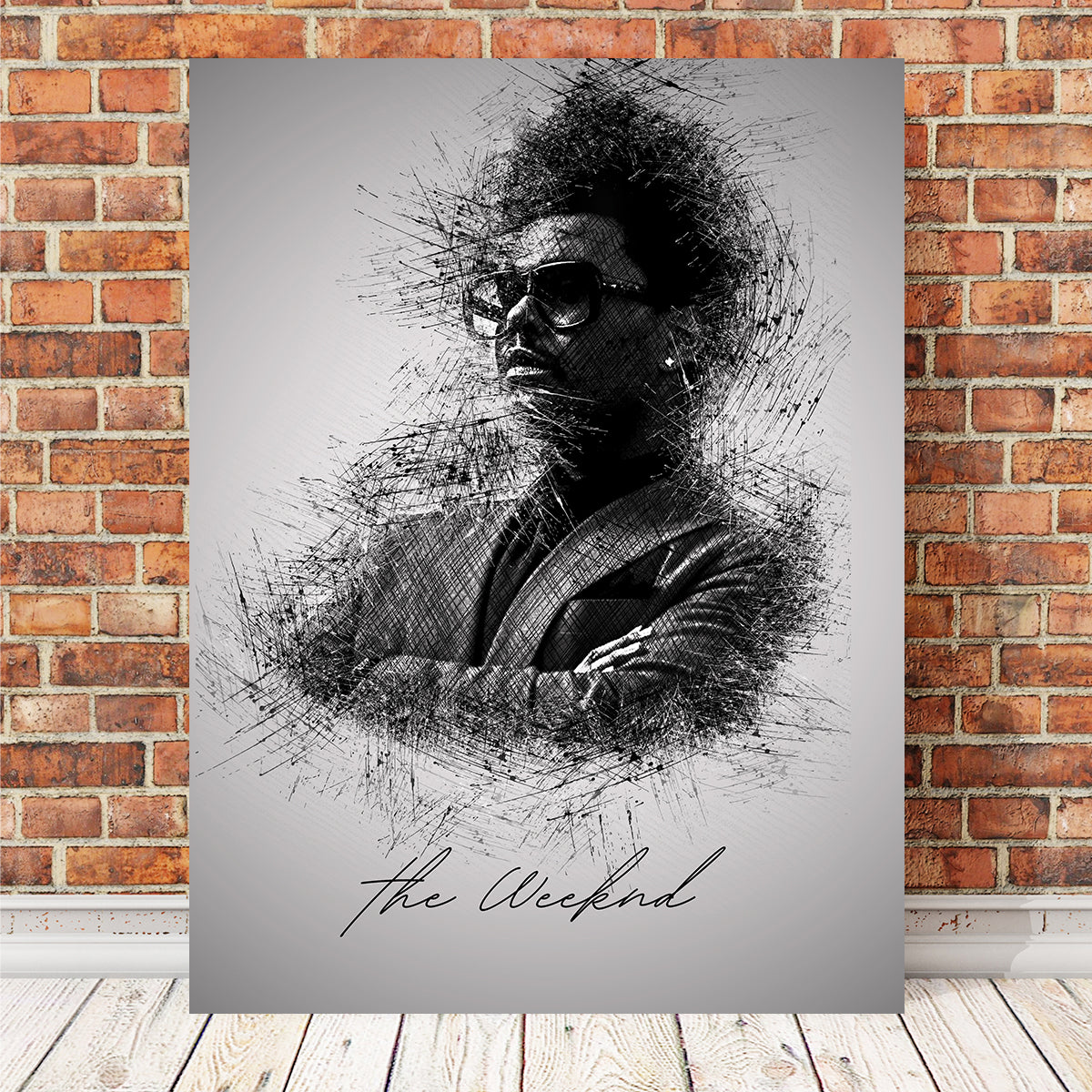 The Weeknd Sketch Wall Art