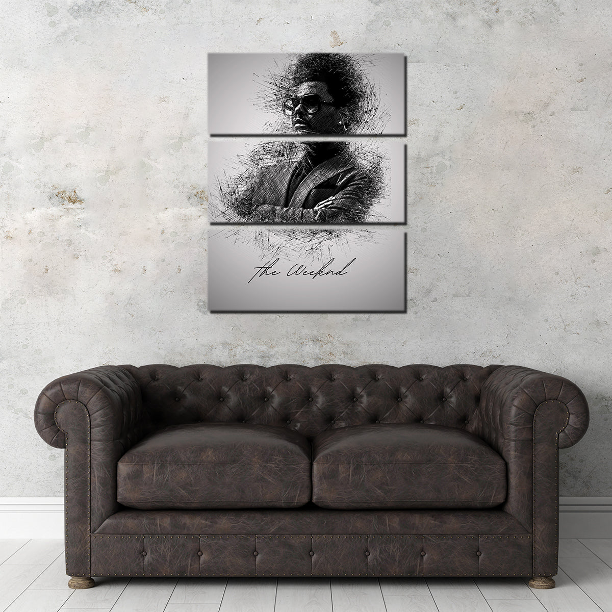 The Weeknd Sketch Wall Art