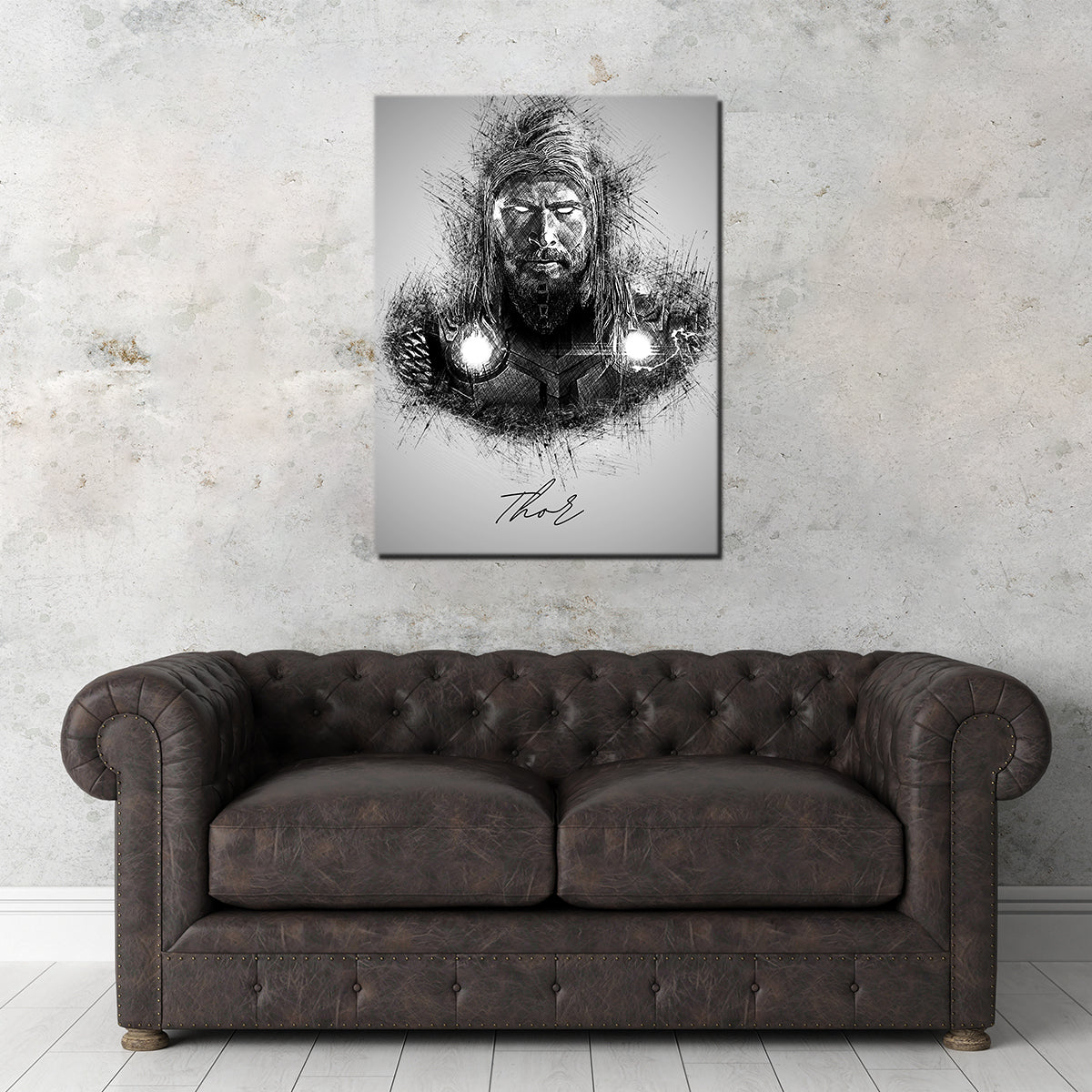 Thor Sketch Wall Art