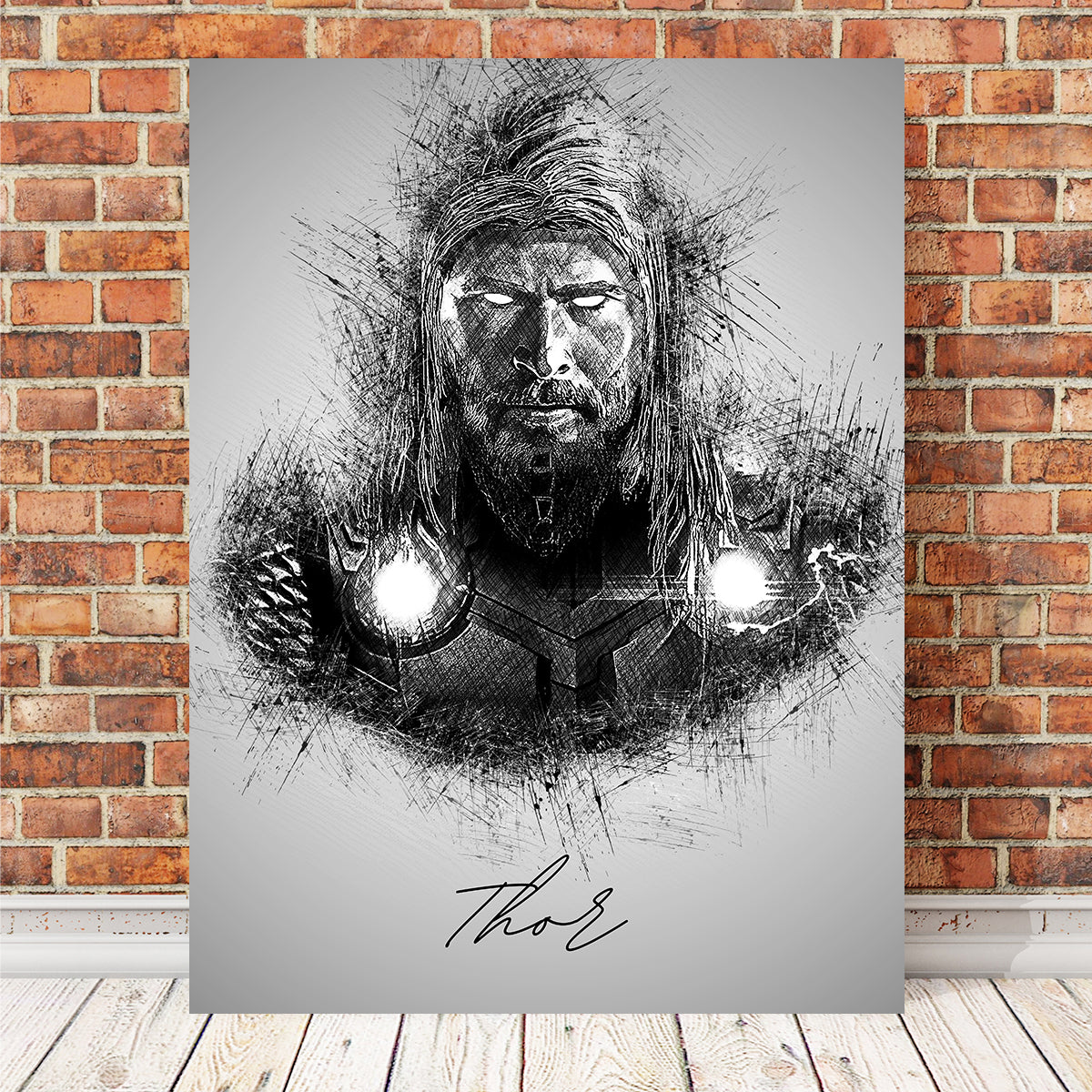Thor Sketch Wall Art